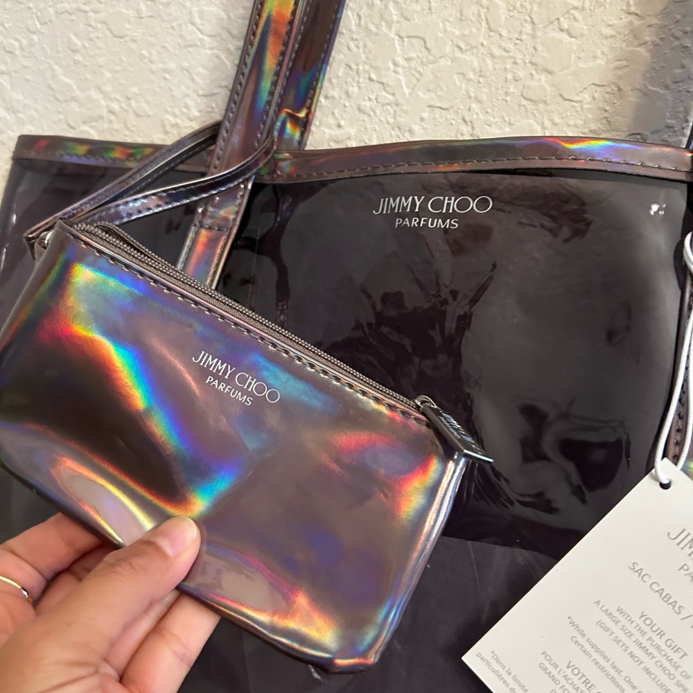Jimmy Choo clear parfume bag